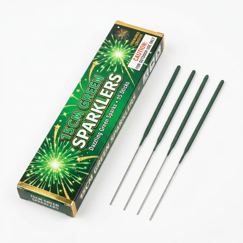 15 CM GREEN SPARKLER